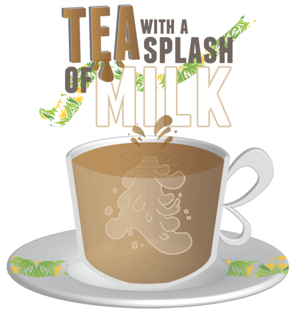Tea with a splash of milk